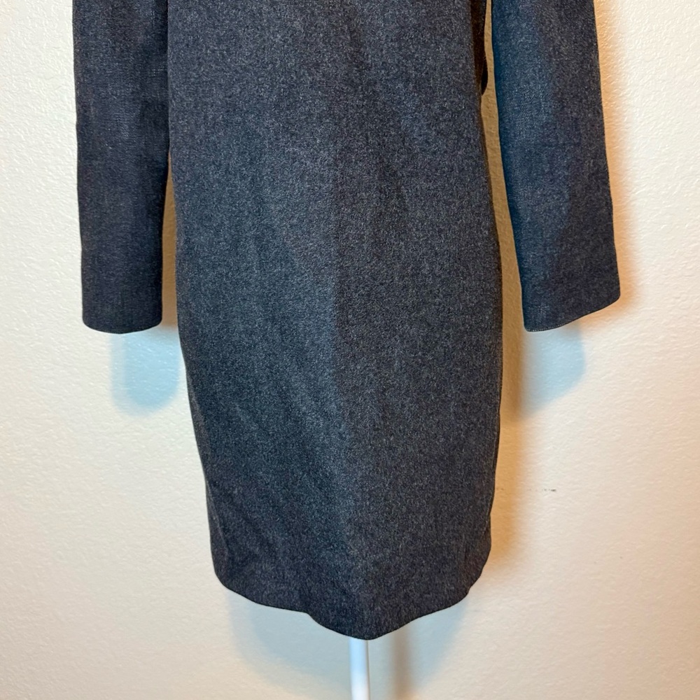 J. Crew Cashmere & Wool Harriet Plum Pea Coat Charcoal Gray Size 0 Petite - Picture 10 of 15